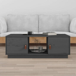 Berkfield Coffee Table Grey 100X50X35 Cm Solid Wood Pine - thumbnail 1