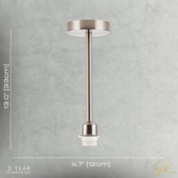 Happy Homewares Classic Satin Nickel Ceiling Light Fixture To Showcase Lamp Shades - thumbnail 6