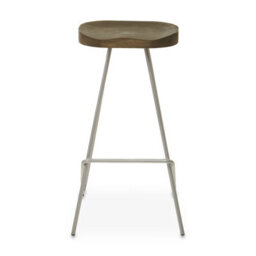 Orsina Lightweight Silver Metal Frame Bar Stool, Sleek Kitchen Stool Footrest, Contemporary Stool For Bar Counter - thumbnail 1