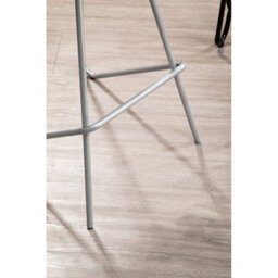Orsina Lightweight Silver Metal Frame Bar Stool, Sleek Kitchen Stool Footrest, Contemporary Stool For Bar Counter - thumbnail 6