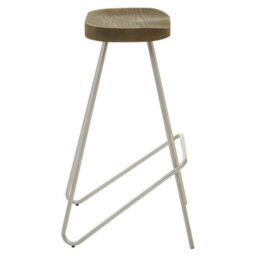 Orsina Lightweight Silver Metal Frame Bar Stool, Sleek Kitchen Stool Footrest, Contemporary Stool For Bar Counter - thumbnail 3