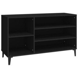 Berkfield Elegant Shoe Cabinet Black 102X36X60 Cm Engineered Wood - thumbnail 1