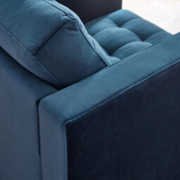 Furniturebox Uk Jenna Navy Blue Velvet Armchair - thumbnail 4
