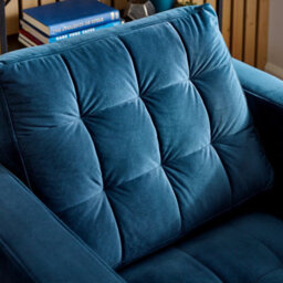 Furniturebox Uk Jenna Navy Blue Velvet Armchair - thumbnail 5
