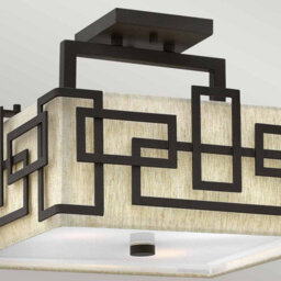 Luminosa Lighting Elstead Lanza 3 Light Semi Flush Ceiling Light Oil Rubbed Bronze, E27 - thumbnail 2
