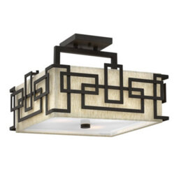 Luminosa Lighting Elstead Lanza 3 Light Semi Flush Ceiling Light Oil Rubbed Bronze, E27