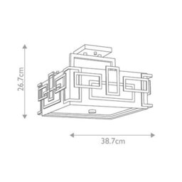 Luminosa Lighting Elstead Lanza 3 Light Semi Flush Ceiling Light Oil Rubbed Bronze, E27 - thumbnail 5