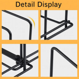 Extendable Pan And Bakeware Rack 3 Slot Kitchen Cupboard Organiser For Trays Boards And Lids Heavy Duty Metal Storage Stand - thumbnail 8