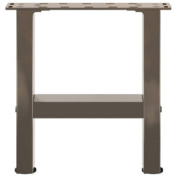 Berkfield Coffee Table Legs Natural Steel 2 Pcs 40X(30-31) Cm Steel - thumbnail 5