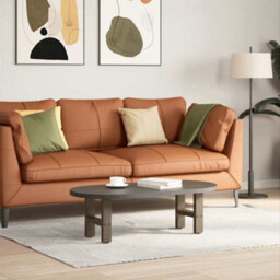 Berkfield Coffee Table Legs Natural Steel 2 Pcs 40X(30-31) Cm Steel