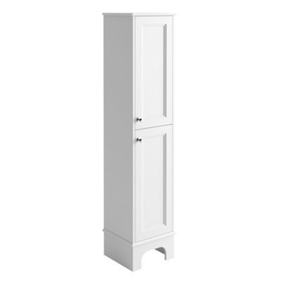 Plum&clay Beckett White Floor Standing Bathroom Tall Storage Unit (H)1618mm (W)360mm - image 1