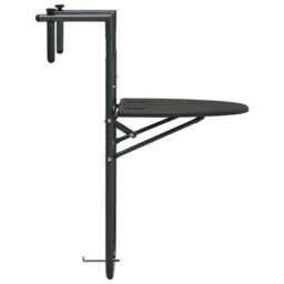 Walplus Hanging Balcony Table Brown 60X64X83.5 Cm Plastic Rattan Look - thumbnail 3