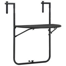 Walplus Hanging Balcony Table Brown 60X64X83.5 Cm Plastic Rattan Look - thumbnail 1