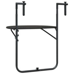 Walplus Hanging Balcony Table Brown 60X64X83.5 Cm Plastic Rattan Look - thumbnail 4