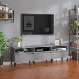 Berkfield Tv Cabinet Concrete Grey 150X30X44.5 Cm Engineered Wood