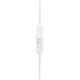 Beliani Table Lamp - White Ceramic Base With Linen Drum Shade, Minimalist Bedside And Side Table Lamp - thumbnail 7