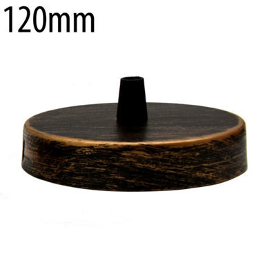 One Outlet Ceiling Rose Metal Pendant Light Cover Plate 120mm Brushed Copper With Accessories For Vintage Ceiling And Wall Lamps - image 1