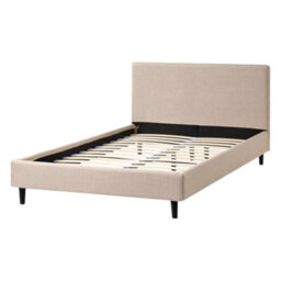 Beliani Bed Fabric Fitou 120 X 200 Cm (Eu Small Double) Beige - thumbnail 4