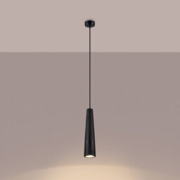 Luminosa Lighting Luminosa Electra Slim Pendant Ceiling Light Black Concrete - thumbnail 2