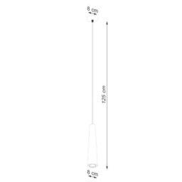 Luminosa Lighting Luminosa Electra Slim Pendant Ceiling Light Black Concrete - thumbnail 3