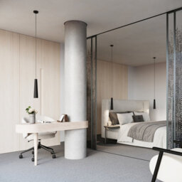 Luminosa Lighting Luminosa Electra Slim Pendant Ceiling Light Black Concrete - thumbnail 6