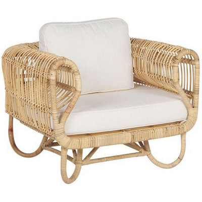 Beliani Garden Armchair Dolcedo Rattan Natural - image 1