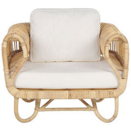Beliani Garden Armchair Dolcedo Rattan Natural - thumbnail 5