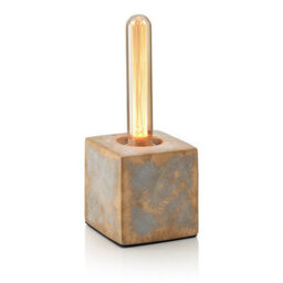 Auraglow Mysa Bronzed Effect Stone Table Desk Lamp - Multnomah - With Ag547 - thumbnail 6