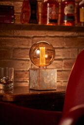 Auraglow Mysa Bronzed Effect Stone Table Desk Lamp - Multnomah - With Ag547 - thumbnail 3