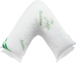 Gc Gaveno Cavailia V Shape Memory Foam Pillow, Extra Filled Bamboo V-Neck Pillow, Head Neck & Back Support Pillow, 76 X 47 Cm - thumbnail 1