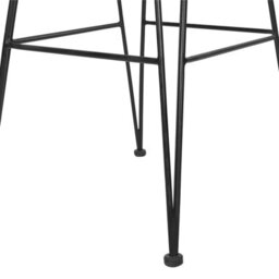 Beliani Set Of 2 Sand Beige Rattan Bar Stools, Black Iron Frame, Rustic Boho - thumbnail 9