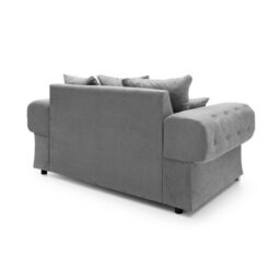 Abakus Direct Verona 2 Seater Sofa In Light Grey Linen Fabric - thumbnail 4
