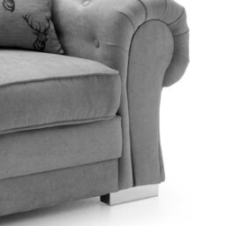 Abakus Direct Verona 2 Seater Sofa In Light Grey Linen Fabric - thumbnail 8