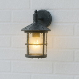 CGC Lighting Cgc Olivia Large Black Traditional Outdoor Wall Lantern Clear Glass Diffuser - thumbnail 5