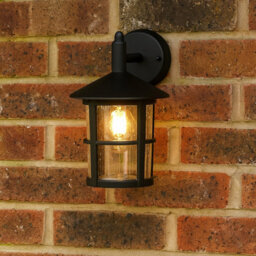 CGC Lighting Cgc Olivia Large Black Traditional Outdoor Wall Lantern Clear Glass Diffuser - thumbnail 7
