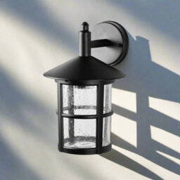 CGC Lighting Cgc Olivia Large Black Traditional Outdoor Wall Lantern Clear Glass Diffuser - thumbnail 2