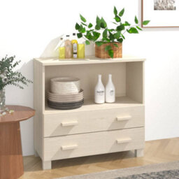Berkfield Sideboard Honey Brown 85X35X80 Cm Solid Wood Pine - thumbnail 1