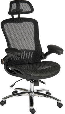 Teknik Harmony Mesh Executive Chair Black With Removable Headrest, Gas Lift Seat Height Adjustment And Tilt To Seat And Back - image 1
