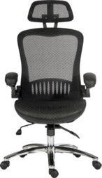 Teknik Harmony Mesh Executive Chair Black With Removable Headrest, Gas Lift Seat Height Adjustment And Tilt To Seat And Back - thumbnail 2