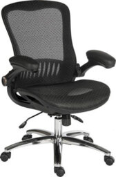 Teknik Harmony Mesh Executive Chair Black With Removable Headrest, Gas Lift Seat Height Adjustment And Tilt To Seat And Back - thumbnail 3