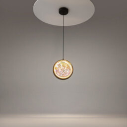 Luminosa Lighting Luminosa Misterio Modern Globe Pendant Ceiling Light Dimmable Black 2700K 650Lm Colorful Shade - thumbnail 2