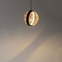 Luminosa Lighting Luminosa Misterio Modern Globe Pendant Ceiling Light Dimmable Black 2700K 650Lm Colorful Shade - thumbnail 4