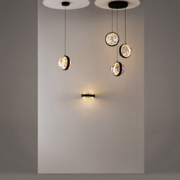 Luminosa Lighting Luminosa Misterio Modern Globe Pendant Ceiling Light Dimmable Black 2700K 650Lm Colorful Shade - thumbnail 3