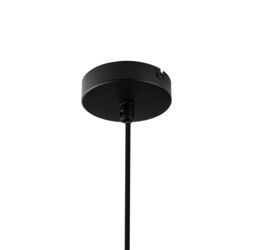 GoodHome Arraqis Matt Black Wood Effect Pendant Ceiling Light, (Dia)380mm - thumbnail 5