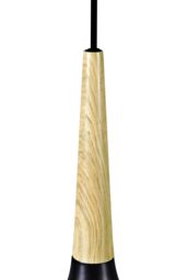 GoodHome Arraqis Matt Black Wood Effect Pendant Ceiling Light, (Dia)380mm - thumbnail 6