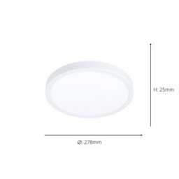 Eglo Fueva 6-Z Smart Control Rgb Ip44 Plastic Ceiling Light, 27.8Cm White - thumbnail 4