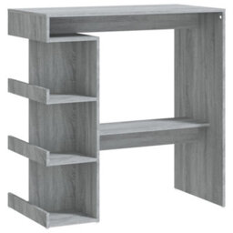 Vidaxl Bar Table With Storage Rack Grey Sonoma 100X50X101.5 Cm