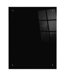 60 X 80Cm Black Glass Kitchen Splashback Splatter Screen Pre Drilled Holes Wall Hanging Fixings Included - thumbnail 3