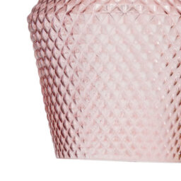 First Choice Lighting Porter - Pink Textured Glass Easy Fit Pendant Shade - thumbnail 2