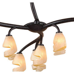 Luminosa Lighting Luminosa Forest Pendant 3 Arm 9 Light G9, Brown/black Oxide - thumbnail 4